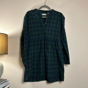 💙 Urban Outfitters | Blue & Green Flannel Dress | 100% Cotton | Size Small